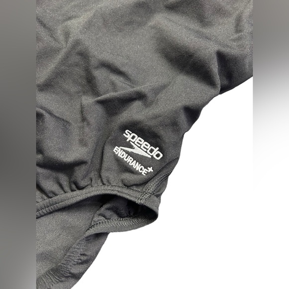 SPEEDO ENDURANCE PLUS black training athletic one piece competition swimsuit - Picture 7 of 8